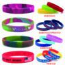 ink injected rubber bracelets for promotion