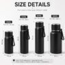 insulated stainless steel sport thermal flask with strap 2