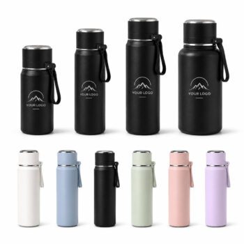 insulated stainless steel sport thermal flask with strap