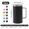 insulated travel tumbler mug with handle 3