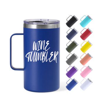 insulated travel tumbler mug with handle