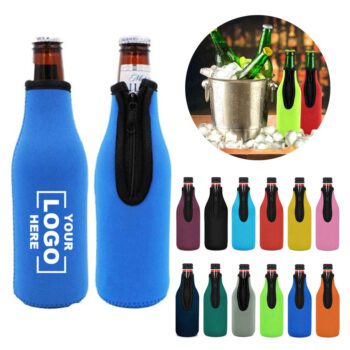 insulated zipper beer bottle sleeve