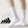 jacquard knitted letter crew cotton socks 3