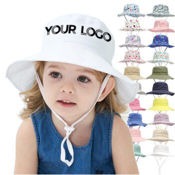 kids bucket hat with string
