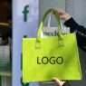 large capacity felt shopping tote bag 1