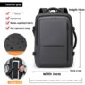large capacity waterproof business mens laptop backpack 6