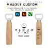 laser engraved beer bottle opener with wooden handle 1