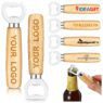 laser engraved beer bottle opener with wooden handle
