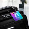 laser engraved metal luggage tag 5