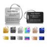 laser engraved metal luggage tag