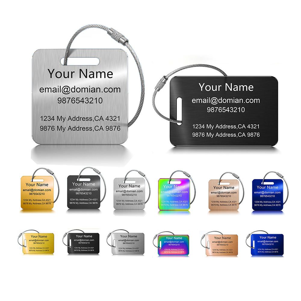 laser engraved metal luggage tag laser engraved metal luggage tag