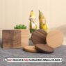 laser engraved natural wood drink coasters 3
