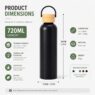 lightweight aluminum sports bottle with bamboo lid 3