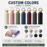 lightweight aluminum sports bottle with bamboo lid 5