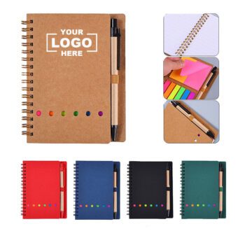 loose leaf paper notepad memo sticky with pen
