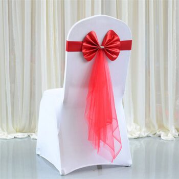 luxury stretch tie free spandex chair sash bow