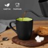 matte black porcelain coffee mug with handle 3