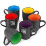 matte black porcelain coffee mug with handle