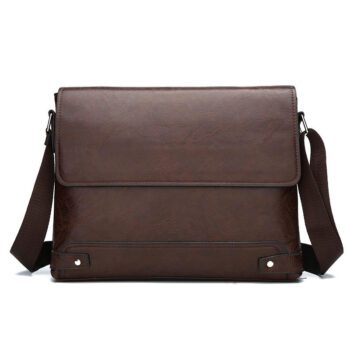 mens pu leather laptop messenger bag 2