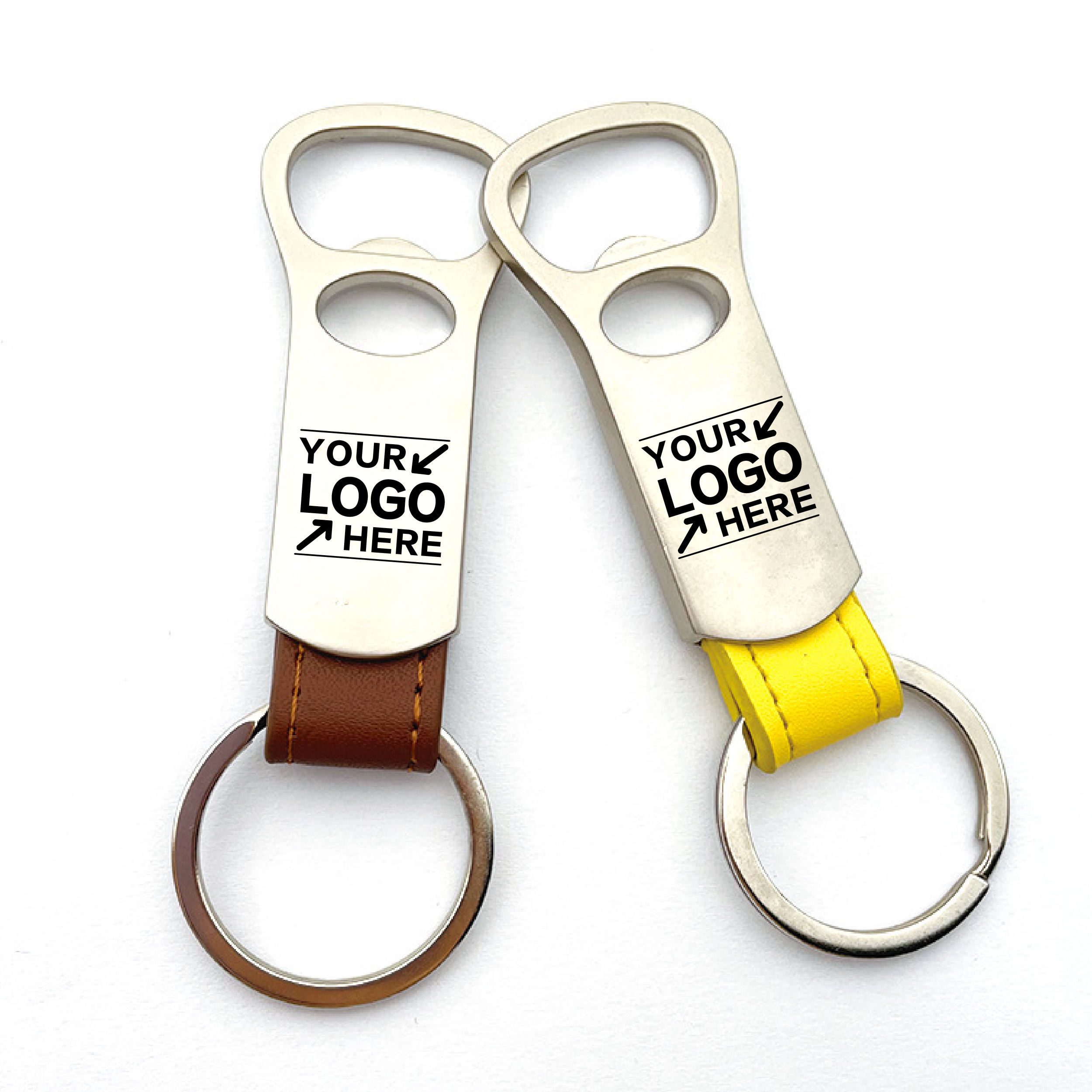 metal bottle opener keychain with leather strap metal bottle opener keychain with leather strap