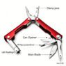 mini folding pliers keychain with flashlight 2