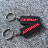 mini soft pvc rubber logo keychain with metal ring 1