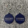 mini soft pvc rubber logo keychain with metal ring 2