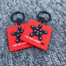 mini soft pvc rubber logo keychain with metal ring 4