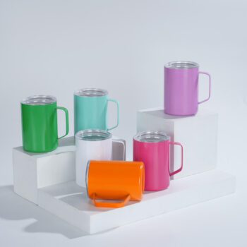 mini tea coffee warmer mugs with handle straw and lid 1
