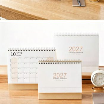 muji style stand up desk calendar