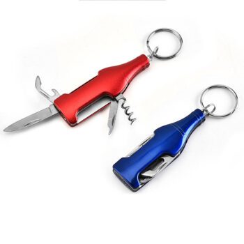 multifunction mini knife bottle opener keychain 1