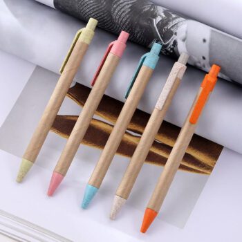 paper tube spring press ballpoint pen 1