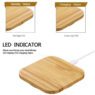 personalized 15w natural wooden wireless charger 2