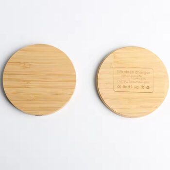 personalized 15w natural wooden wireless charger 5