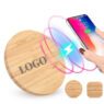 personalized 15w natural wooden wireless charger
