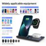 personalized 3 in 1 magnetic portable wireless fast charger 3