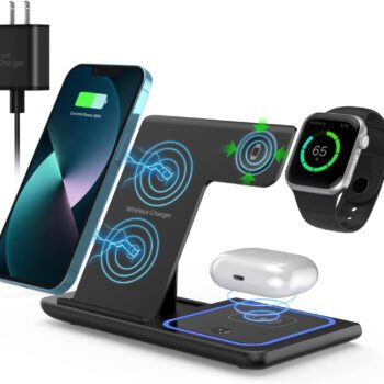 personalized 3 in 1 magnetic portable wireless fast charger