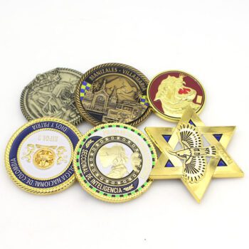 personalized antique plated metal challenge coin