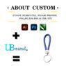 personalized braided leather car keychain 1