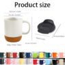 personalized cork base ceramic coffee mug with lid 1