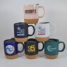 personalized cork base ceramic coffee mug with lid 4