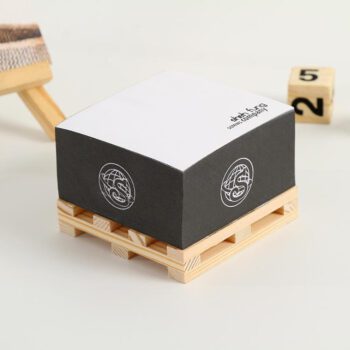 personalized desktop wooden paper block notepad 1