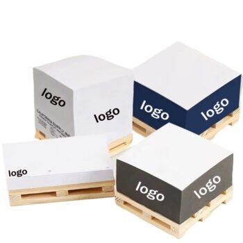 personalized desktop wooden paper block notepad