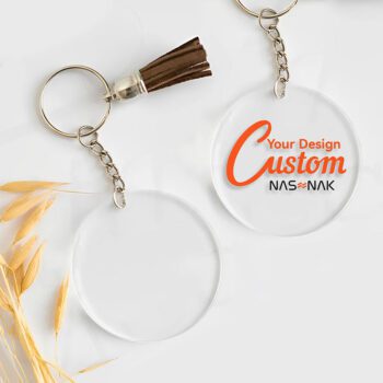 personalized diy round transparent acrylic keychain 1