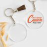 personalized diy round transparent acrylic keychain 1