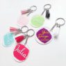 personalized diy round transparent acrylic keychain 2