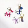 personalized diy round transparent acrylic keychain 3