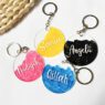 personalized diy round transparent acrylic keychain 5