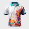 personalized dry fit polyester sublimation golf polo shirt