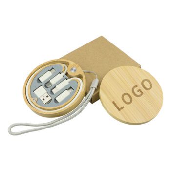 personalized eco friendly wheat straw 6 in 1 cable adapter kit